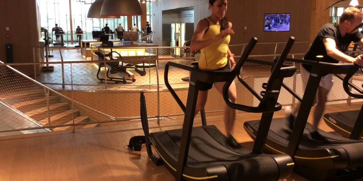 skill mill treadmill running indoors gym workout