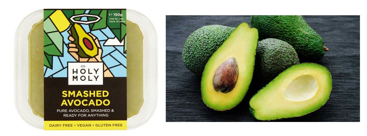 smashed avocado pre-packed food waste