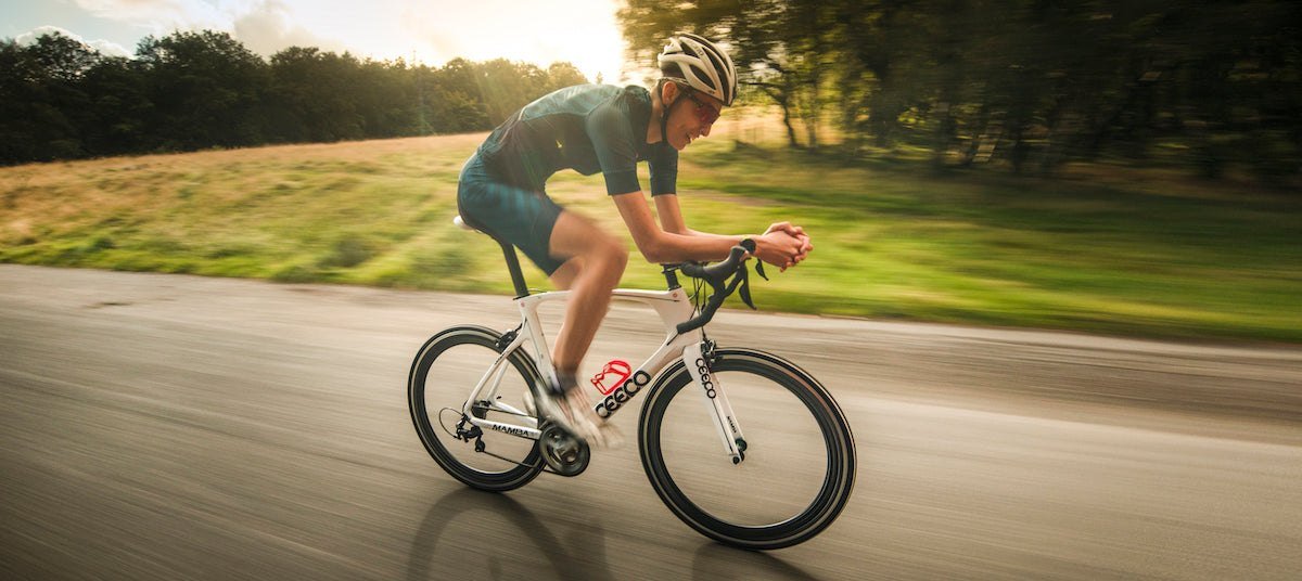 Sundried athlete cycling