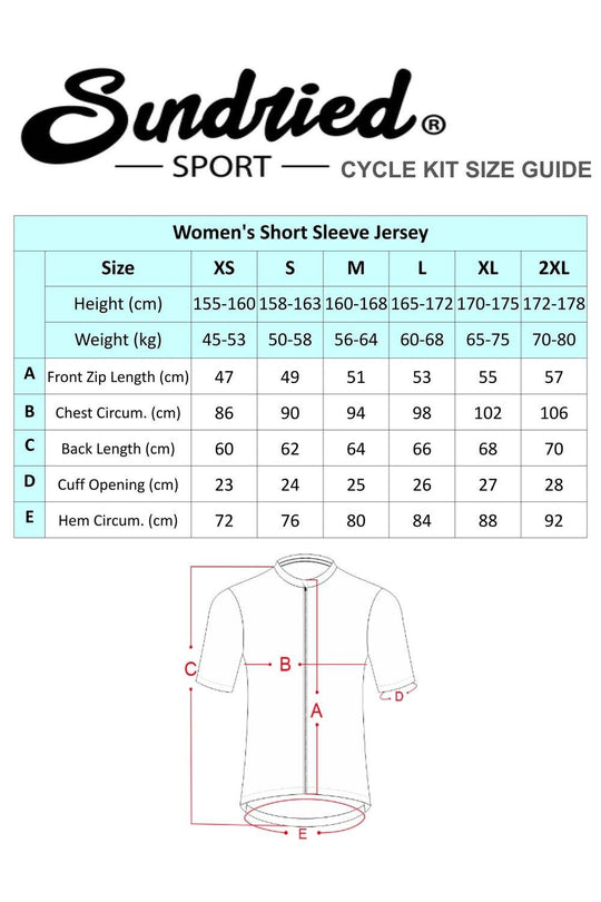 Sundried Sport Pianura Women's Navy Short Sleeve Cycle Jersey Short Sleeve Jersey Activewear
