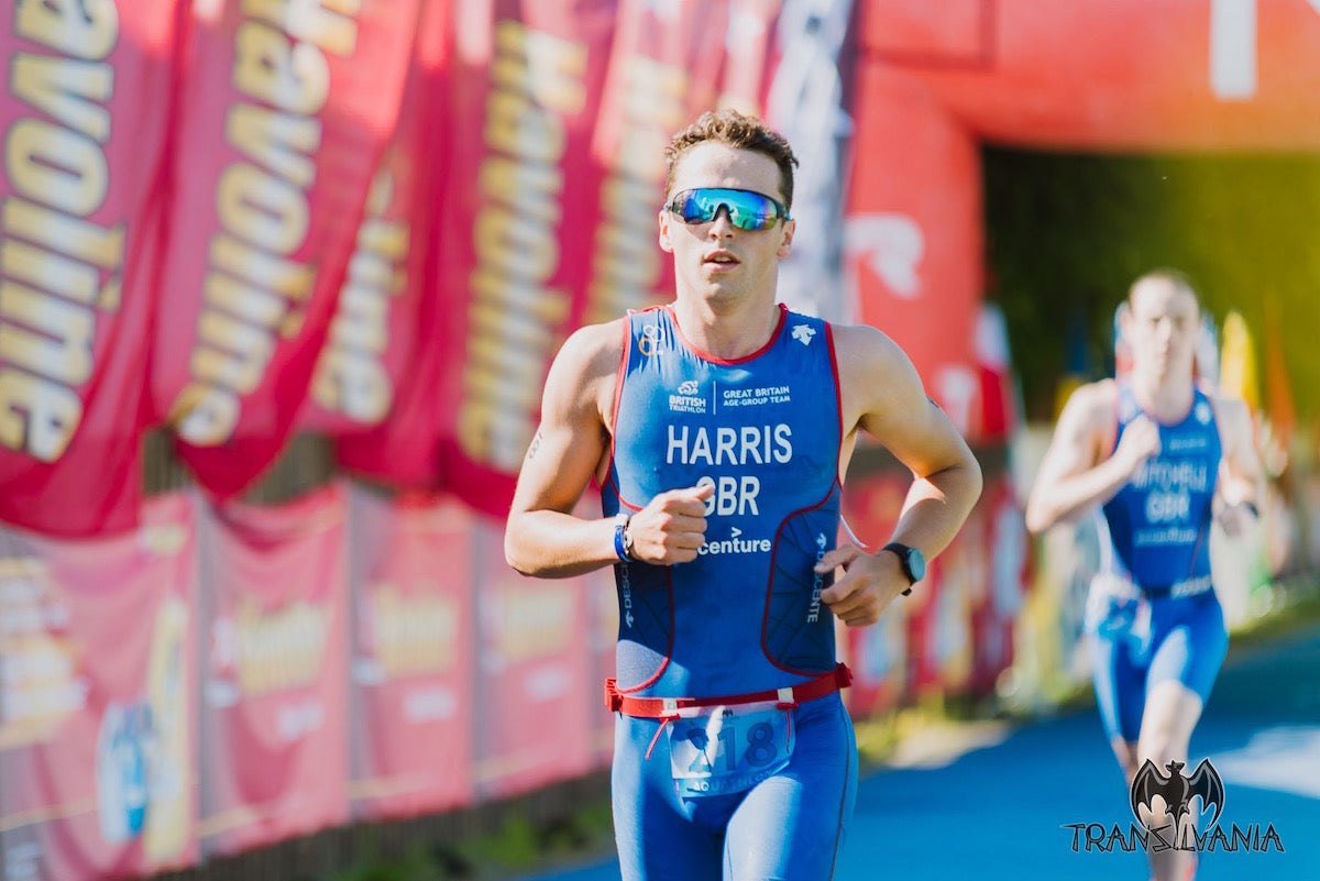 triathlete racing competing