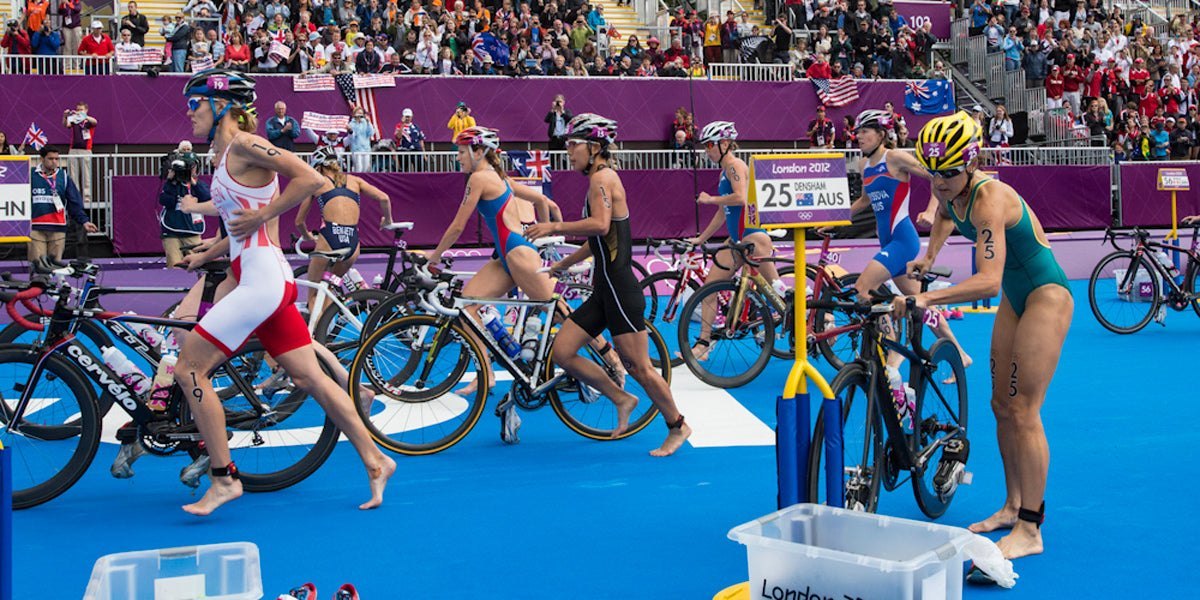 Triathlon Olympics Stadium Sport Fitness Bike Transition