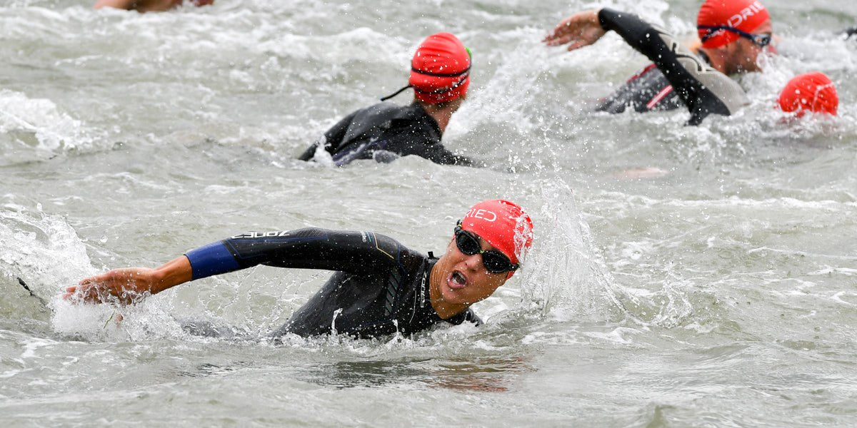 triathlon swimming goggles swim bike run open water