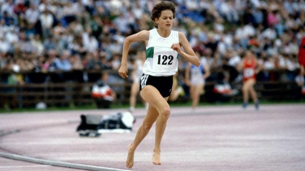 Zola Budd running barefoot