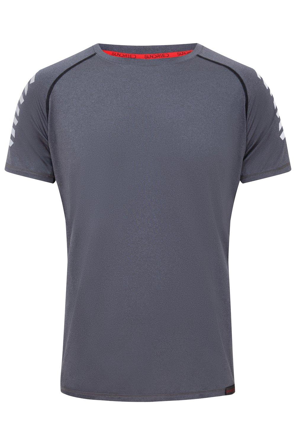Sundried Eiger Men's T-Shirt T-Shirt S Grey SD0147 S Grey Activewear