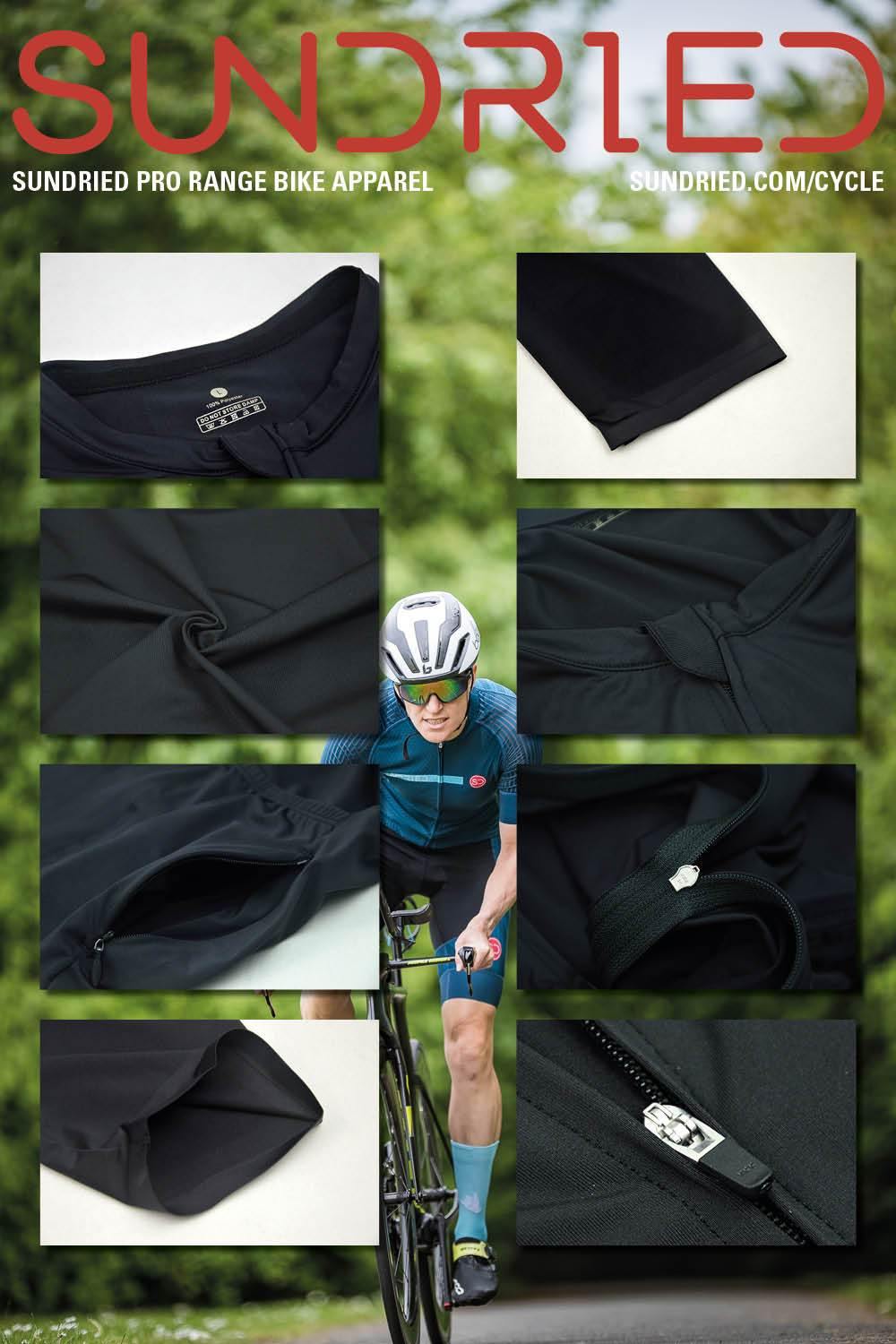 Sundried Stealth Men's Cycle Jersey Short Sleeve Jersey Activewear