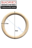 Sundried Wooden Gymnastic Rings - Gymrings Gym Accessories Activewear