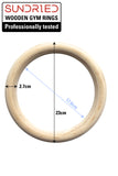 Sundried Wooden Gymnastic Rings - Gymrings Gym Accessories SDGYMRINGS Activewear