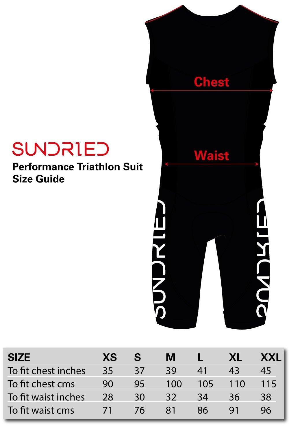 Sundried Men's Performance Tri Suit Trisuit Activewear