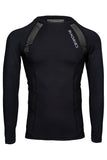 Sundried Men's Mesh Back Compression Layer L Black SD0213 L Black Activewear