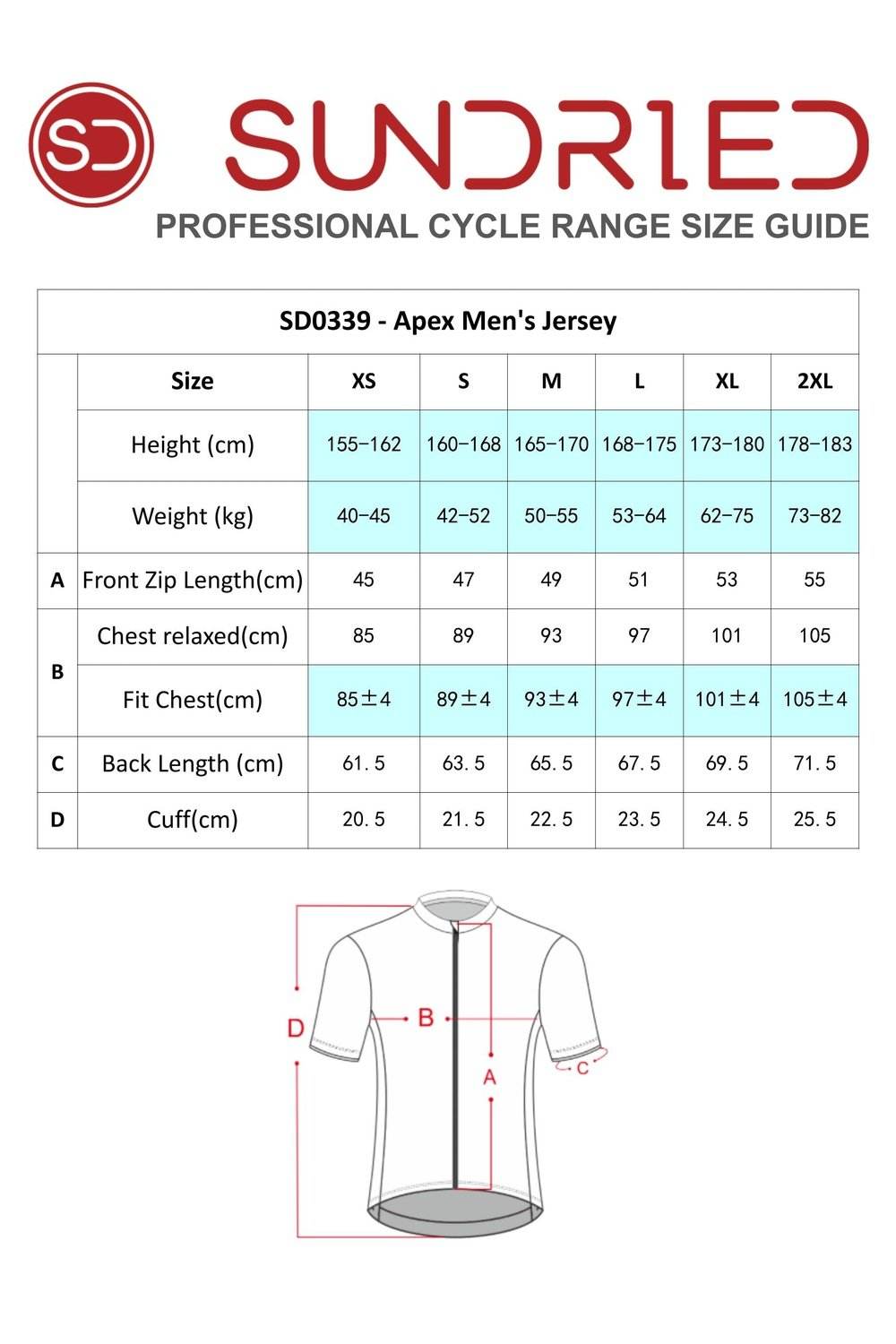 Sundried Apex Men's Short Sleeve Jersey Short Sleeve Jersey Activewear