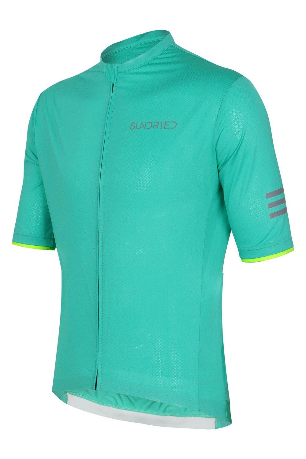 Sundried Apex Men's Short Sleeve Cycle Jersey Short Sleeve Jersey S Turquoise SD0339 S Turquoise Activewear