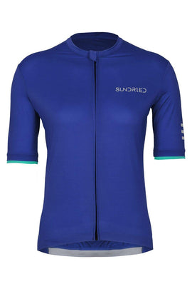Sundried Apex Women's Short Sleeve Cycle Jersey Short Sleeve Jersey S Blue SD0340 S Blue Activewear