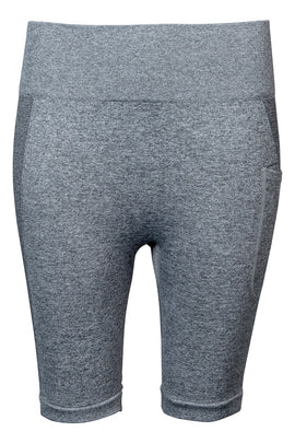 Sundried Women's Seamless Cycling Shorts Shorts M Grey SD0361 M Grey Activewear