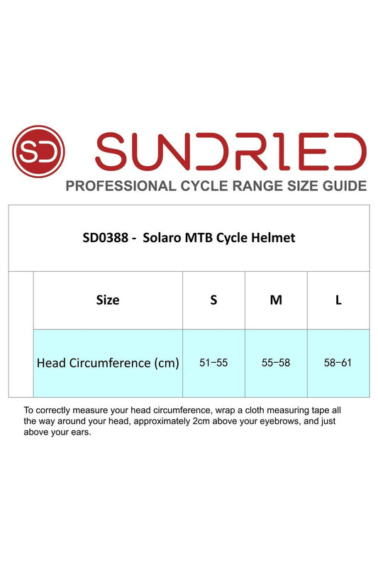 Sundried Solaro MTB Cycle Helmet Helmet Activewear