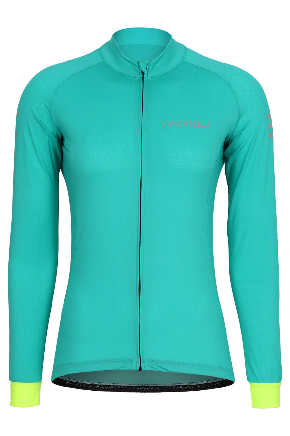 Sundried Apex Women's Long Sleeve Cycle Jersey Long Sleeve Jersey L Turquoise SD0446 L Turquoise Activewear