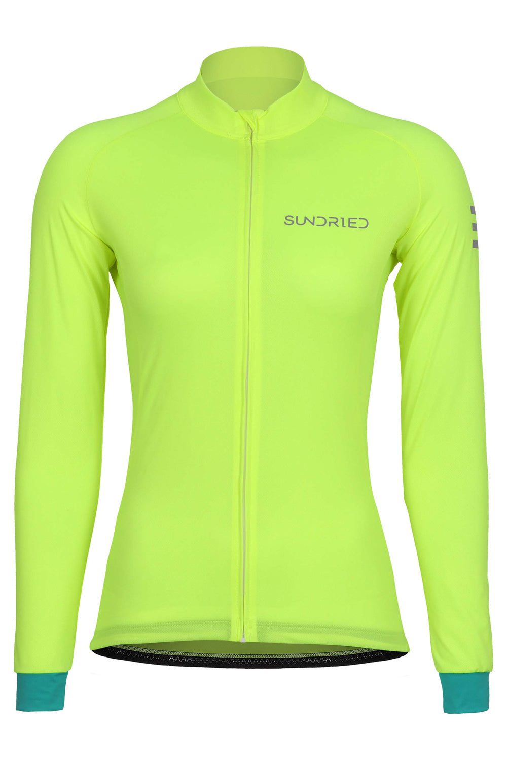 Sundried Apex Women's Long Sleeve Cycle Jersey Long Sleeve Jersey L Green SD0446 L Green Activewear
