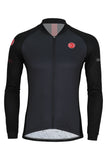 Sundried Century Men's Long Sleeve Cycle Jersey Long Sleeve Jersey XL Black SD0447 XL Black Activewear
