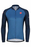 Sundried Drop Men's Long Sleeve Cycle Jersey Long Sleeve Jersey XS Blue SD0449 XS Blue Activewear