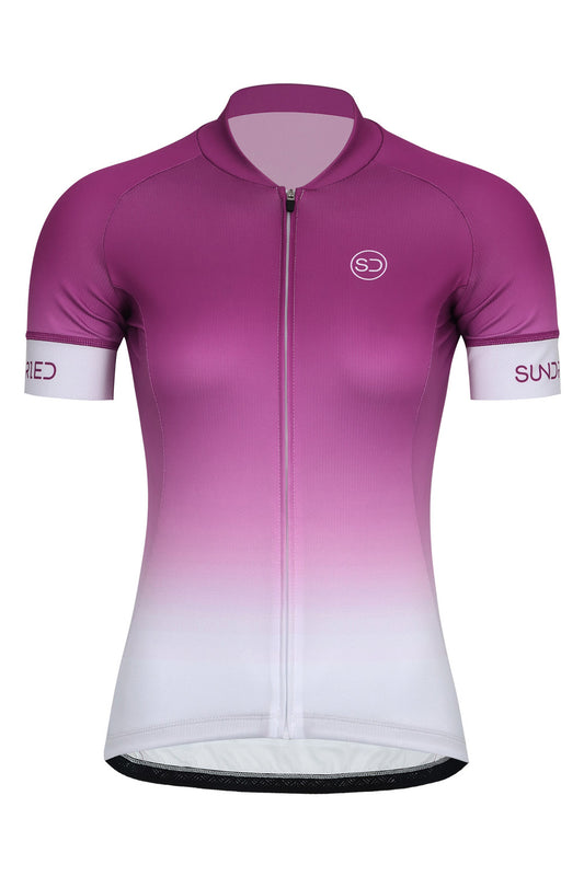 Sundried Fade Pink Women's Short Sleeve Cycle Jersey Short Sleeve Jersey L Pink SD0477 L Pink Activewear