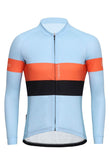 Sundried Sky Stripe Men's Long Sleeve Cycle Jersey Long Sleeve Jersey L Blue SD0487 L Sky Activewear