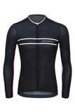 Sundried Pro Men's Black Long Sleeve Cycle Jersey Long Sleeve Jersey XS Black SD0499 XS Black Activewear