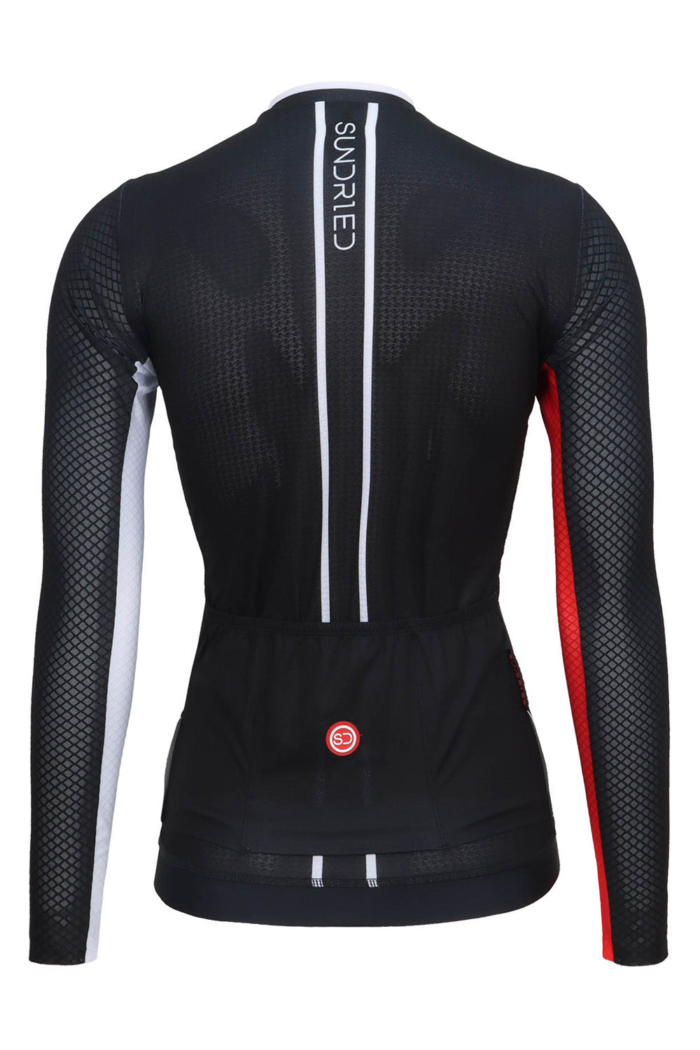 Sundried Pro Women's Black Long Sleeve Cycle Jersey Long Sleeve Jersey Activewear