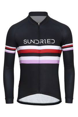 Sundried Stealth Men's Long Sleeved Cycle Training Jersey Long Sleeve Jersey XS Black SD0503 XS Black Activewear
