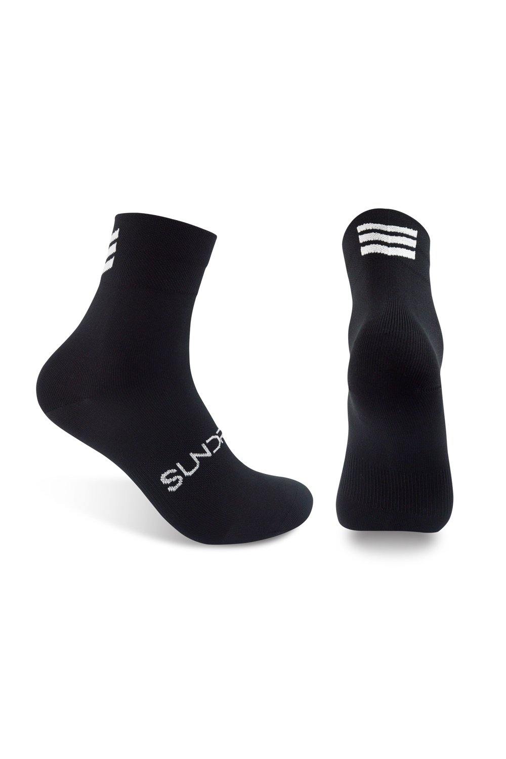 Sundried Cycle Socks Black w White Stripe Socks Activewear