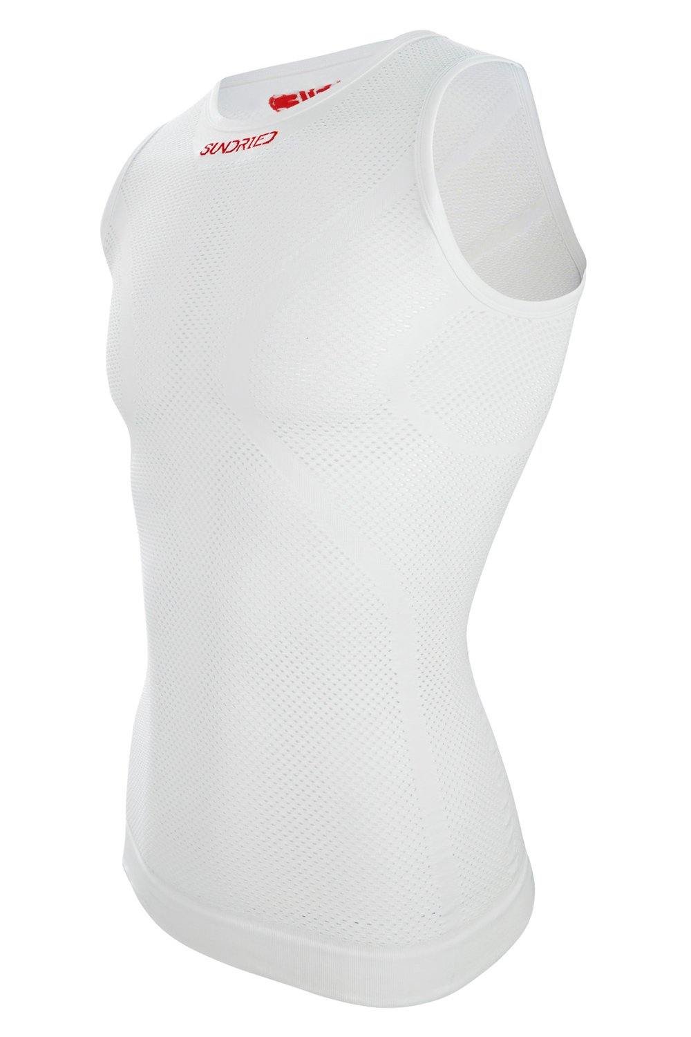 Sundried Thermal Cycling Vest Baselayer S/M White SD0313 S White Activewear