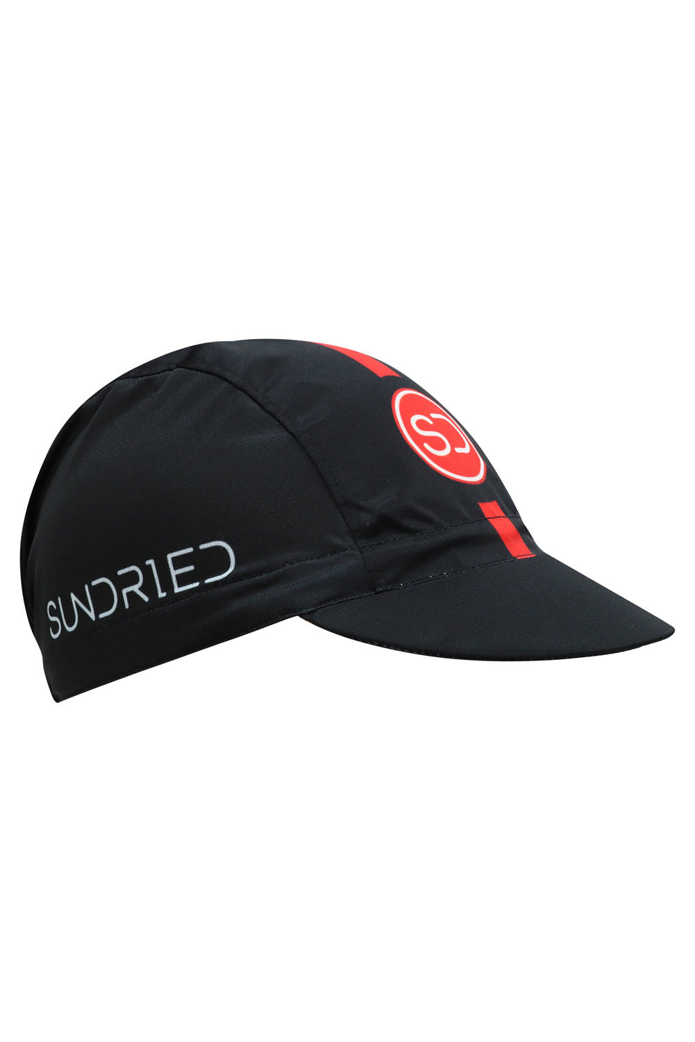 Sundried Mono Stripe Cycle Cap Hats Black SD0437 Black Activewear