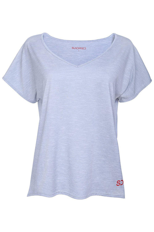 Sundried Grivola 2.0 Women's Recycled Coffee Loose Top T-Shirt XS Slate SD0003 XS Slate Activewear