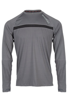 Sundried Men's Long Sleeved Training Top Baselayer L Grey SD0283 L Grey Activewear