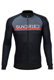 Sundried Peloton Men's Long Sleeve Cycle Jersey Long Sleeve Jersey M Black SD0109 M Black Activewear