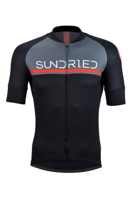 Sundried Peloton Men's Short Sleeve Training Cycle Jersey Short Sleeve Jersey XS Black SD0122 XS Black Activewear