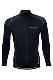 Sundried Men's Thermal Cycle Jersey Long Sleeve Jersey S Black SD0314 S Black Activewear