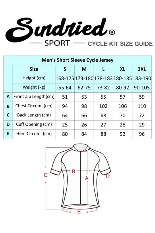 Sundried Sport Pianura Men's Black Short Sleeve Cycle Jersey Short Sleeve Jersey Activewear