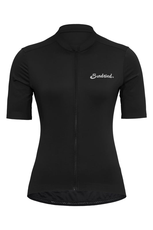 Sundried Sport Pianura Women's Black Short Sleeve Cycle Jersey Short Sleeve Jersey XS SS1002 XS Black Activewear
