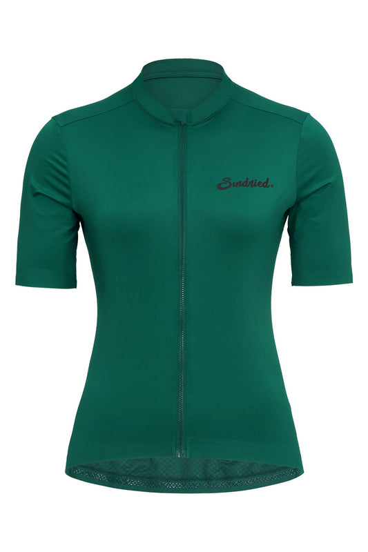Sundried Sport Pianura Women's Green Short Sleeve Cycle Jersey Short Sleeve Jersey XS SS1002 XS Green Activewear