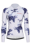 Sundried Floral Women's Long Sleeve Training Cycle Jersey Long Sleeve Jersey S White SD0460 S White Activewear