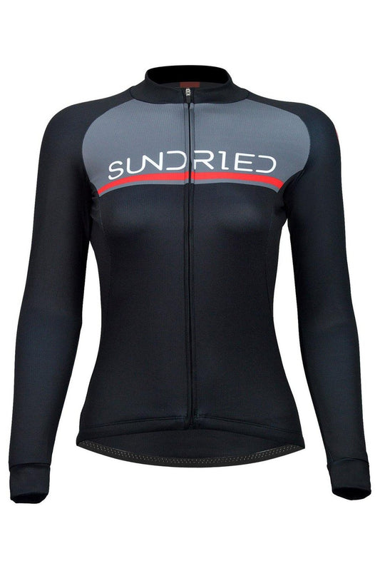Sundried Rouleur Women's Long Sleeve Training Jersey Long Sleeve Jersey XS Black SD0123 XS Black Activewear