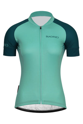 Sundried Classic Women's Short Sleeve Training Cycle Jersey Short Sleeve Jersey XL Green SD0468 XL Green Activewear