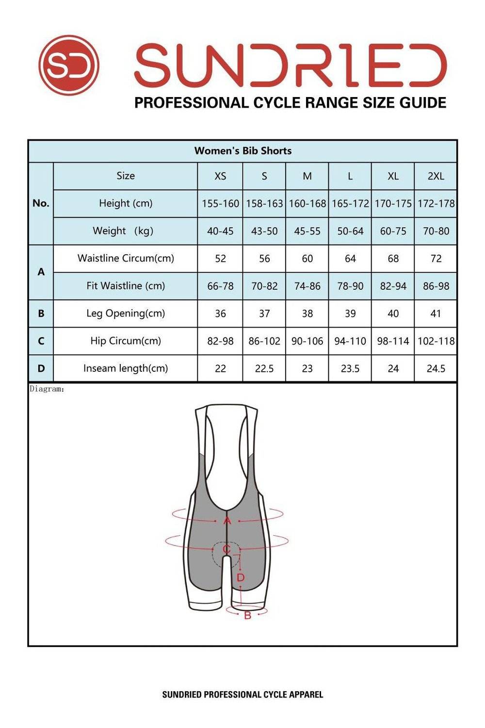 Sundried Pro Women's Black Bib Shorts Bib Shorts Activewear