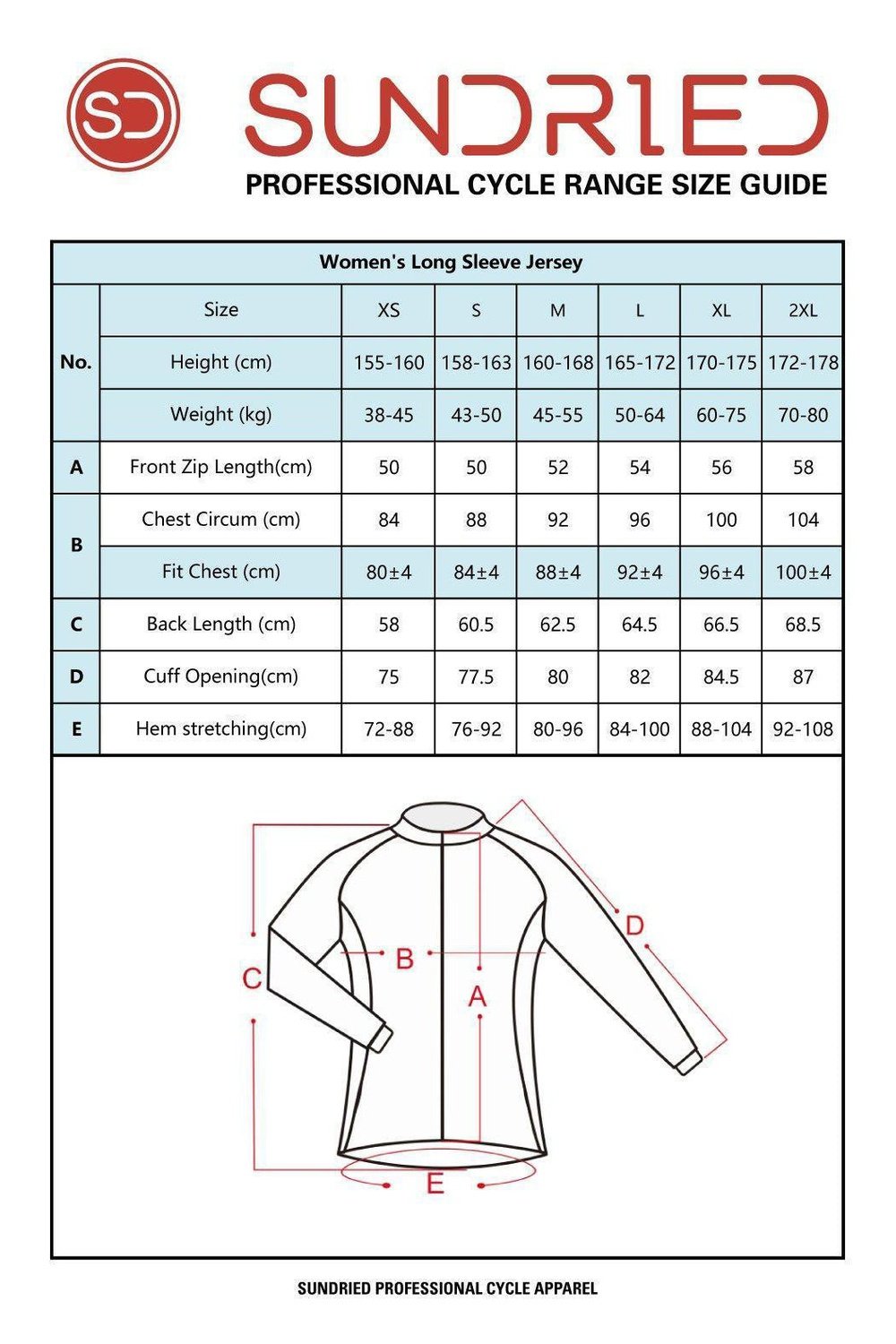 Sundried Ice Stripe Women's Long Sleeve Cycle Jersey Long Sleeve Jersey Activewear
