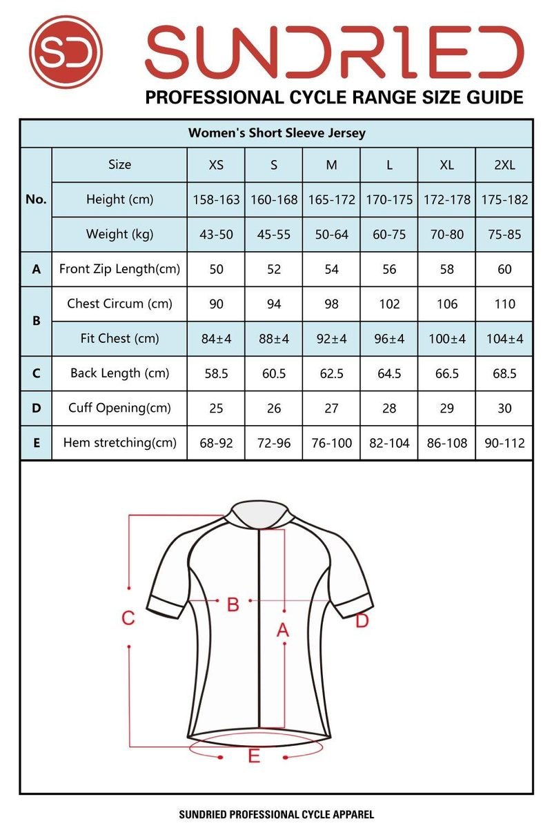 Sundried Rouleur Women's Short Sleeve Training Jersey Short Sleeve Jersey Activewear