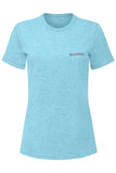 Sundried Whitney Women's Rolled Sleeve Cotton T-Shirt T-Shirt XL Turquoise SD0138 XL Turquoise Activewear