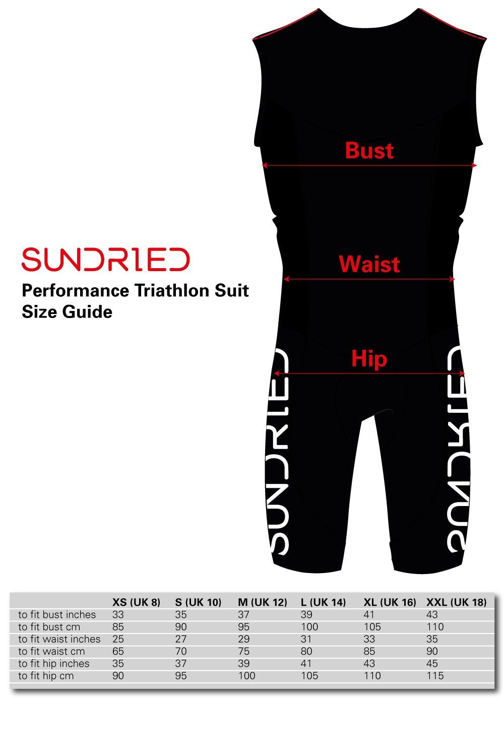 Sundried Women's Performance Tri Suit Trisuit Activewear
