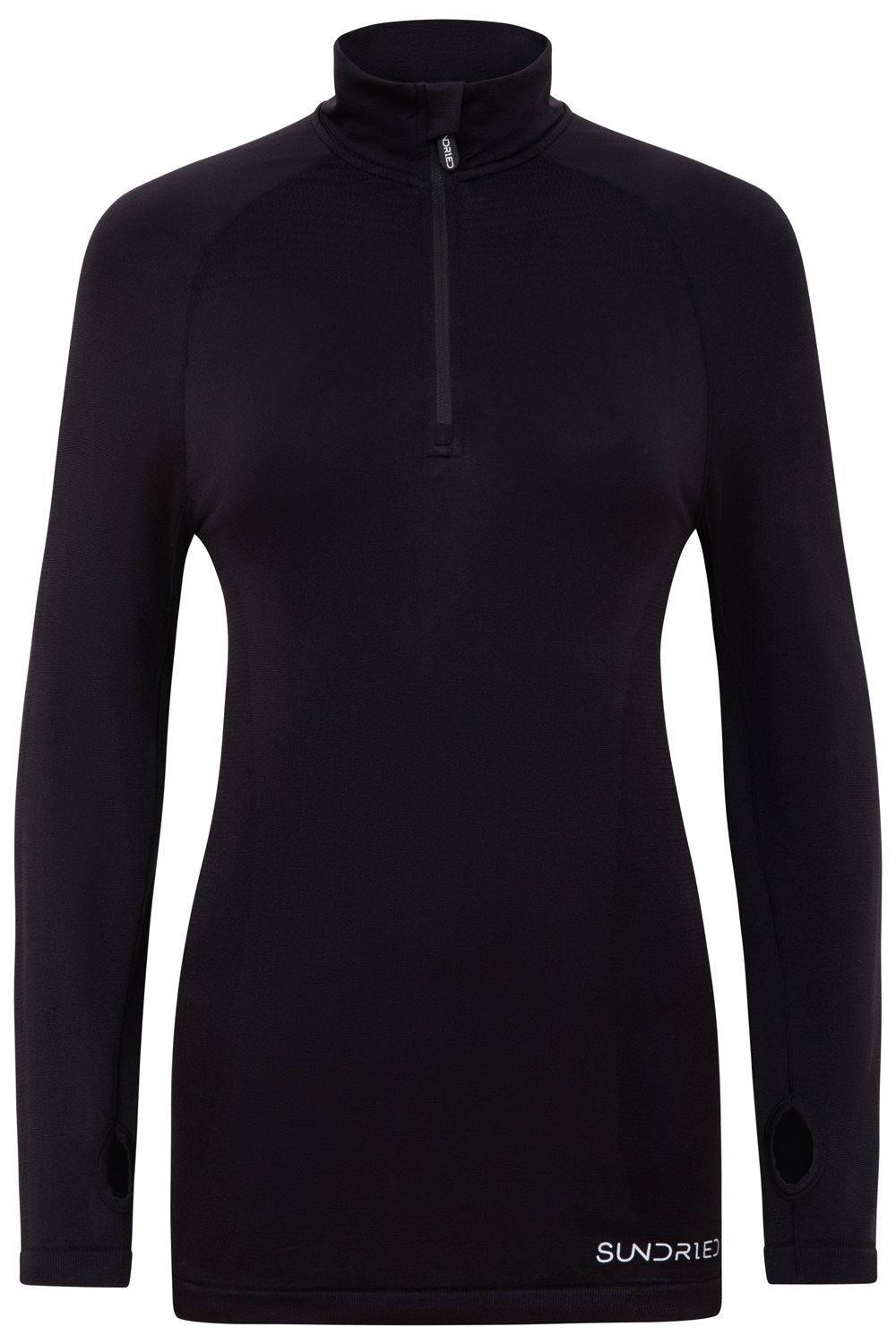 Sundried Threshold Women's Half Zip Jacket Sweatshirt XL Black SD0161 XL Black Activewear