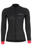 Sundried Apex Women's Long Sleeve Cycle Jersey Long Sleeve Jersey L Black SD0446 L Black Activewear