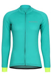 Sundried Apex Women's Long Sleeve Cycle Jersey Long Sleeve Jersey L Turquoise SD0446 L Turquoise Activewear